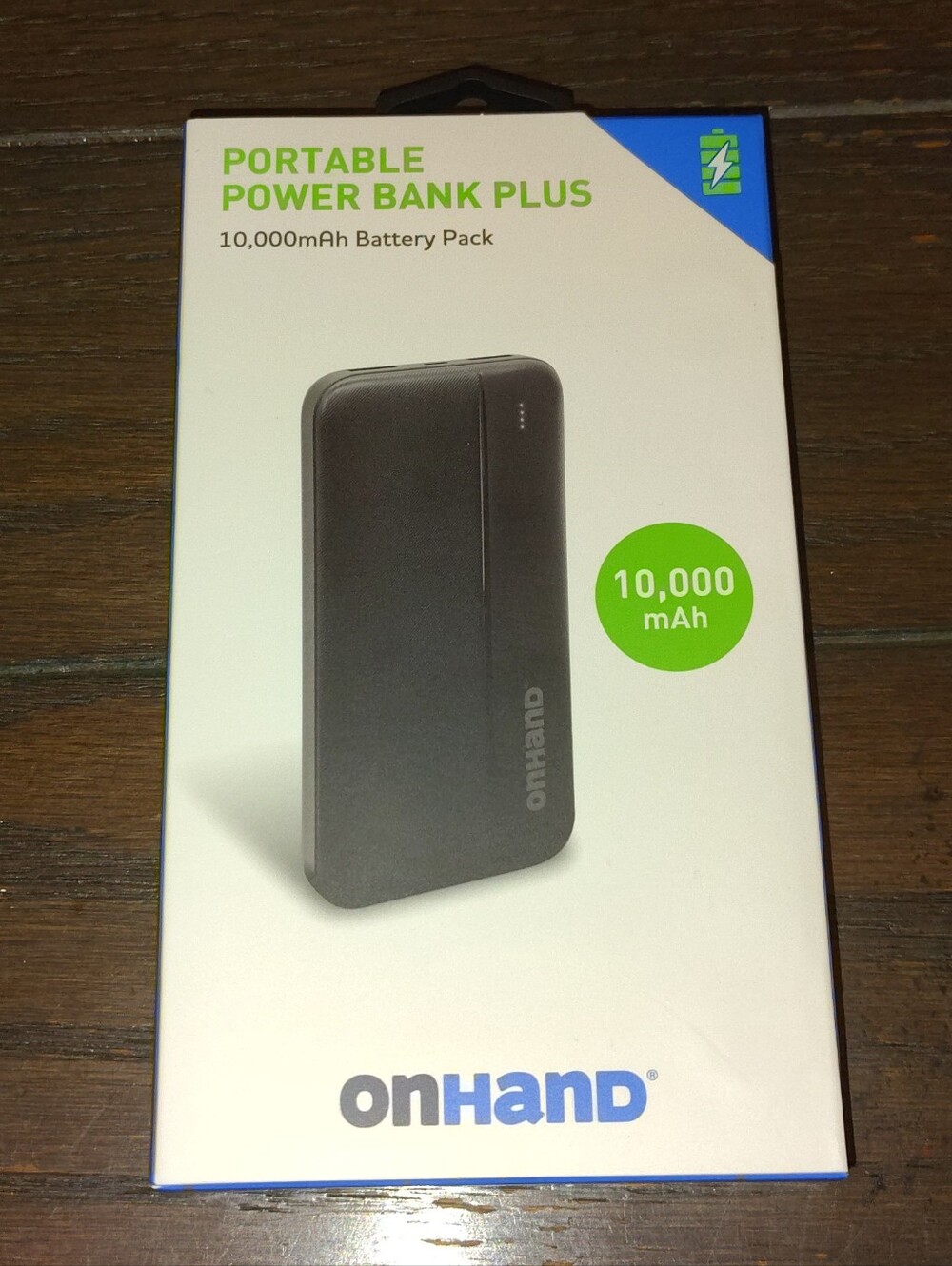 onHAND Portable Power Bank Plus 10,000mAh - Black BNIB Factory sealed.